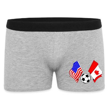 Football Canada vs USA - Men's Boxer Shorts - heather grey - Front