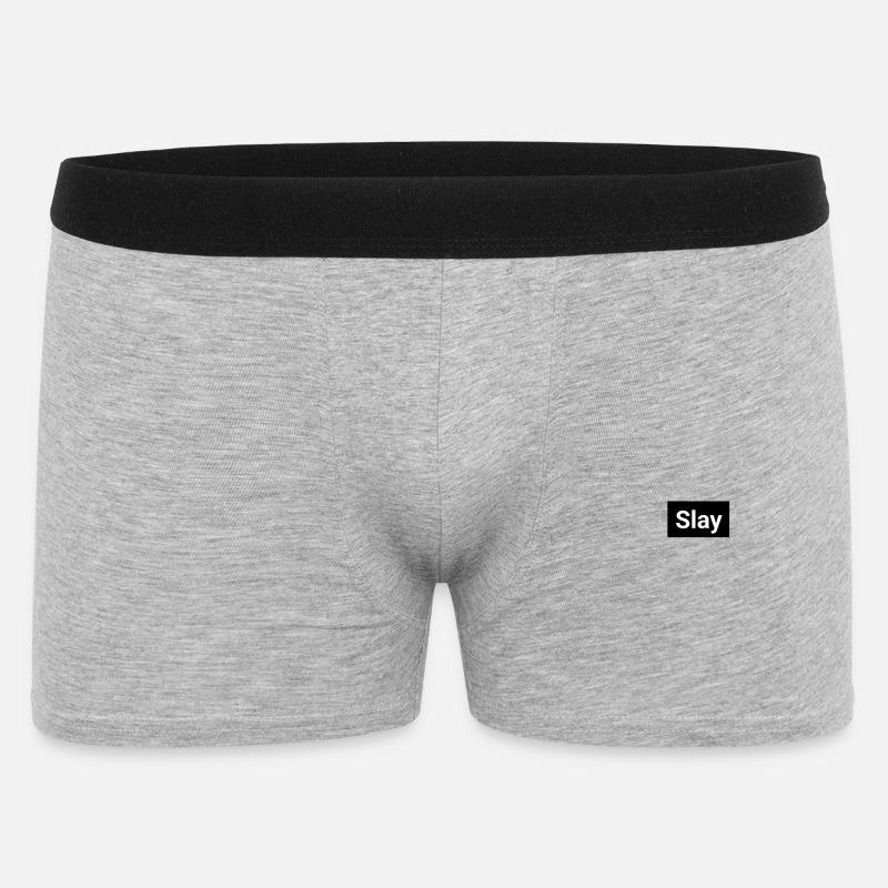 slay jugendwort preach Danke Statement - Männer Boxer Shorts - Grau meliert