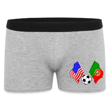 Football Portugal vs USA - Boxer Homme - gris chiné - Devant