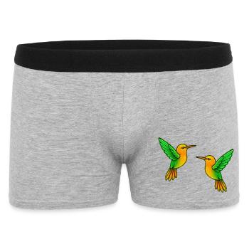 Double Hummingbird Play of Colors - Men's Boxer Shorts - heather grey - Front