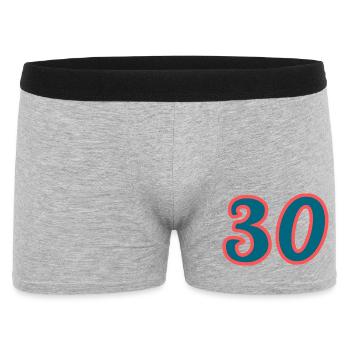 30. 30 YEARS. 30th ANNIVERSARY. 30 YEARS ANNIVERSARY. - Men's Boxer Shorts - heather grey - Front