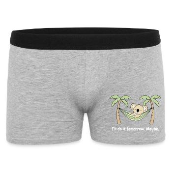 Koala in the hammock palm trees - Men's Boxer Shorts - heather grey - Front