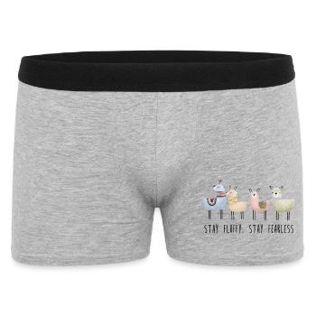 Stay Fluffy, Stay Fearless Alpaca - Men's Boxer Shorts - heather grey - Front