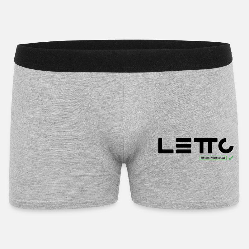 Logo_mit_Hackerl - Boxer Homme - gris chiné