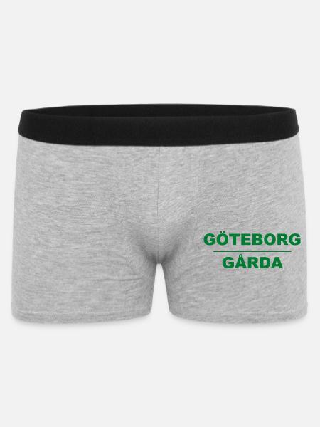Göteborg Gårda – Green-black design - Men's Boxer Shorts - heather grey