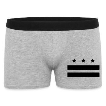 Washington-Flagge - Männer Boxer Shorts - Grau meliert - Vorne