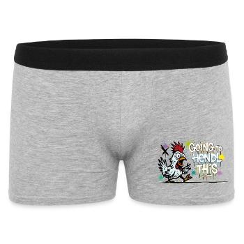 Going to Hendl This Graffiti Denglisch Spruch - Männer Boxer Shorts - Grau meliert - Vorne