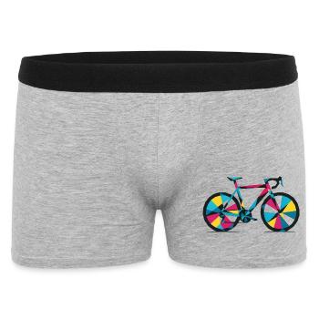 Colorful Geometric Bike - Men's Boxer Shorts - heather grey - Front