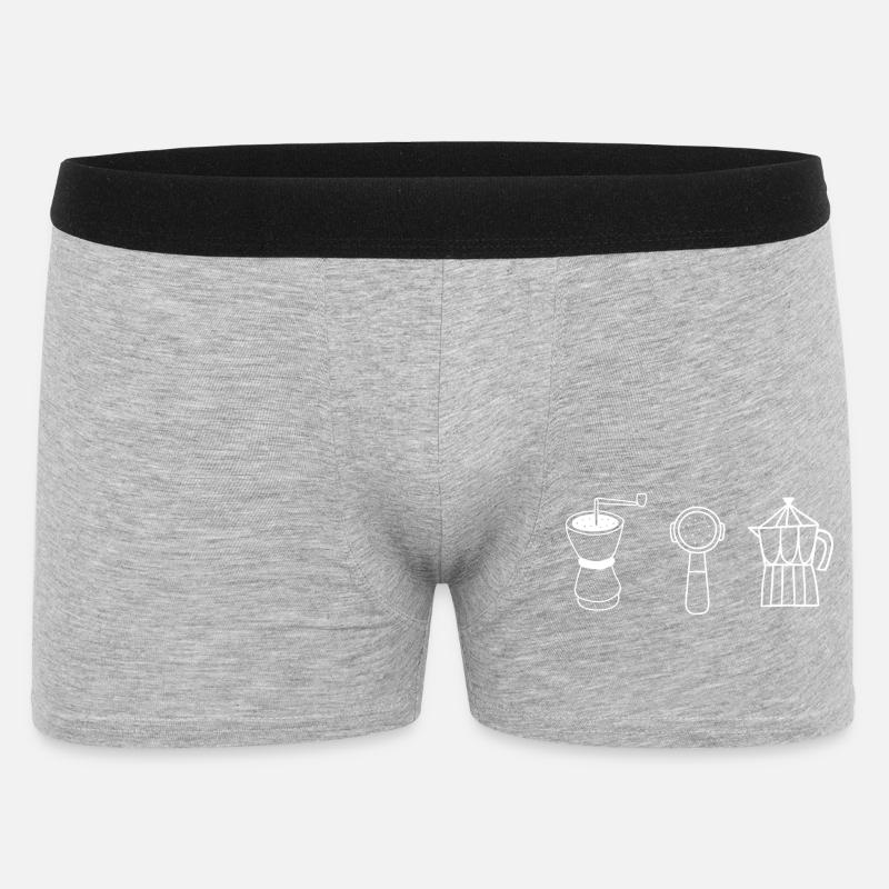 Coffee evolution - Men's Boxer Shorts - heather grey