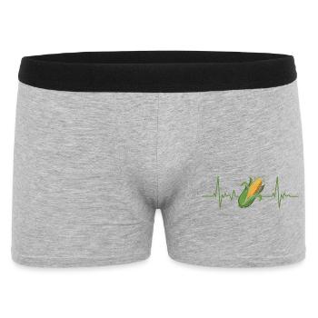 Corn Heart Rhythm: Naturkraft Design - Men's Boxer Shorts - heather grey - Front
