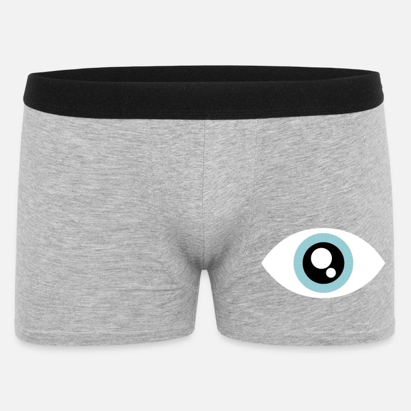 Aqua Eye Minimal Circle - Männer Boxer Shorts - Grau meliert