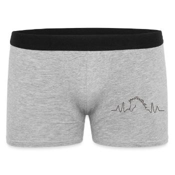 Ligne ECG Cheval Battement de Cœur Équitation - Boxer Homme - gris chiné - Devant