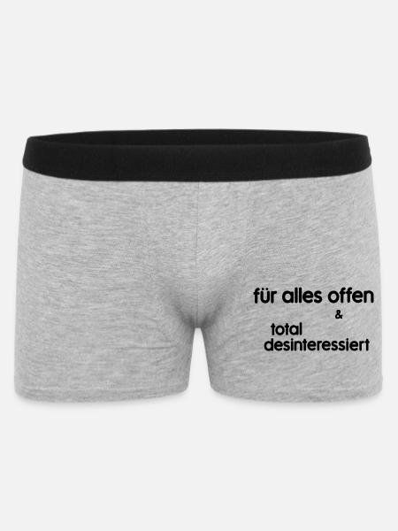 Desinteressiert - Männer Boxer Shorts - Grau meliert