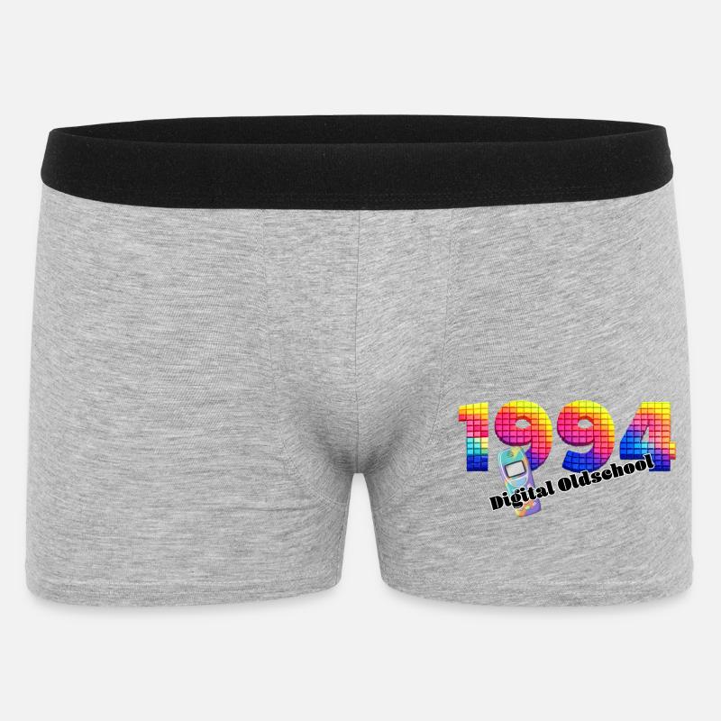 1994 – Frühe Digitale Ära - Männer Boxer Shorts - Grau meliert