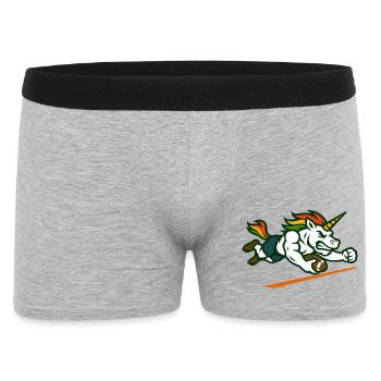 Unicorn Football Mascot Power Runner Design - Men's Boxer Shorts - heather grey - Front
