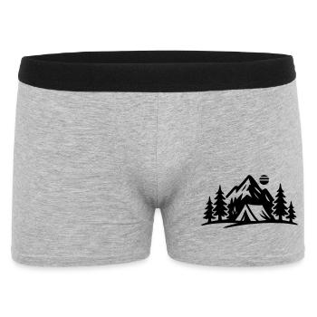 Icône extérieure du paysage de tentes - Boxer Homme - gris chiné - Devant