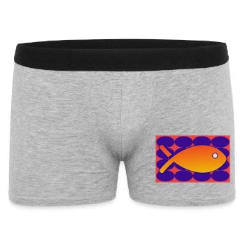POISSON. SARDINE. POISSON D'AVRIL. MER. OCÉAN - Boxer Homme - gris chiné - Devant