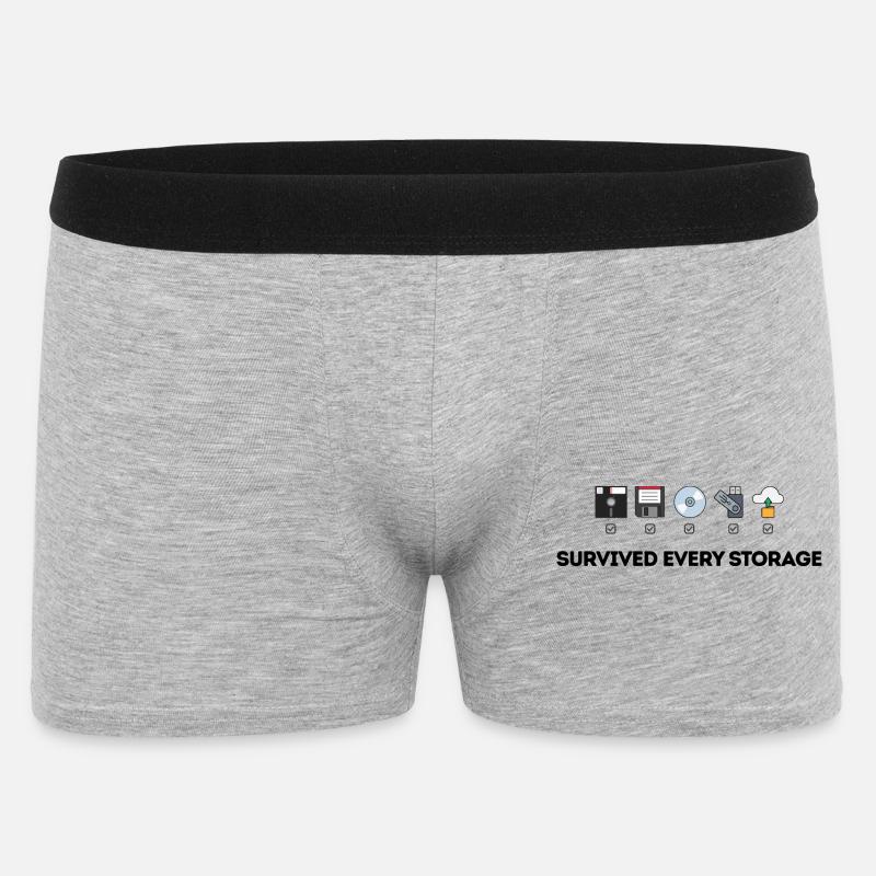 Data Storage Evolution - Tech Icons - Men's Boxer Shorts - heather grey