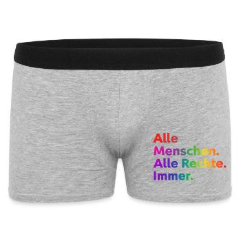 Tous les droits du peuple Déclaration Toujours - Boxer Homme - gris chiné - Devant