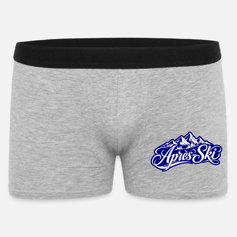Apres Ski Berge - Männer Boxer Shorts - Grau meliert