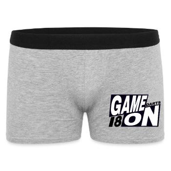 Dart,Darts,GAME_ON_180_Darts - Männer Boxer Shorts - Grau meliert - Vorne