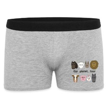 Unser Planet - Männer Boxer Shorts - Grau meliert - Vorne