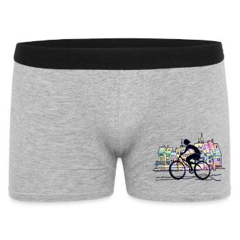 Radfahrer - Männer Boxer Shorts - Grau meliert - Vorne