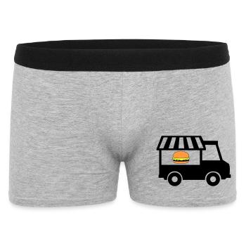 Street food truck - Men's Boxer Shorts - heather grey - Front