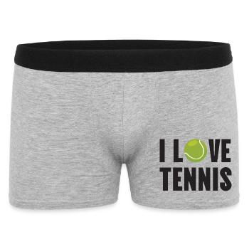 I Love Tennis - Men's Boxer Shorts - heather grey - Front