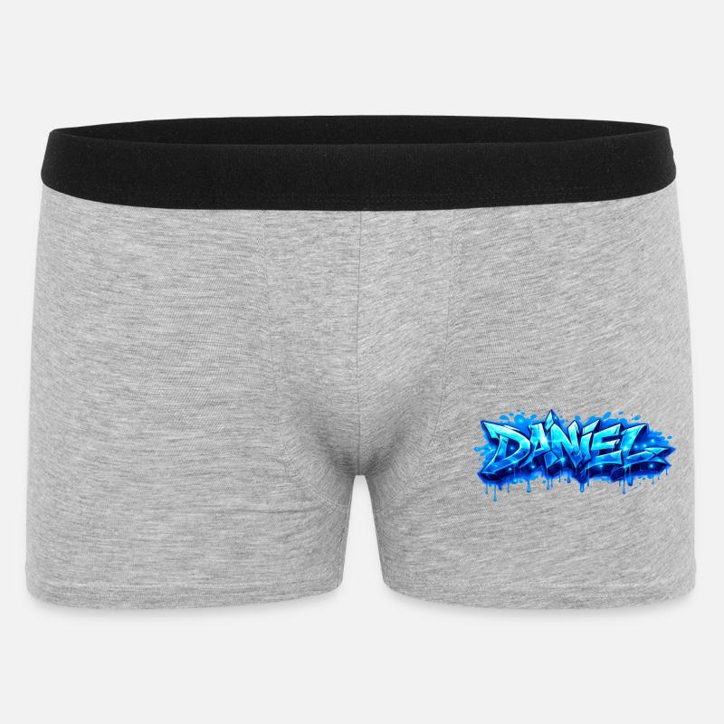 Graffiti DANIEL Name Gift Ideal Printable - Men's Boxer Shorts - heather grey