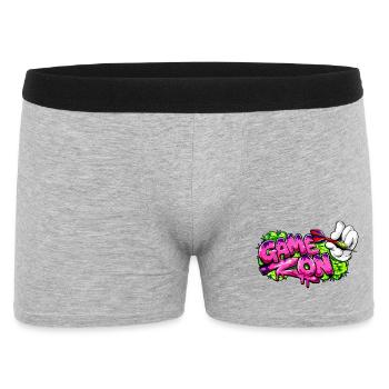 Dart,Darts,Game on Graffiti - Männer Boxer Shorts - Grau meliert - Vorne