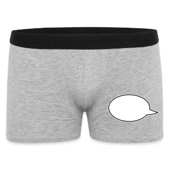Sprechblasen Comic links - Männer Boxer Shorts - Grau meliert - Vorne