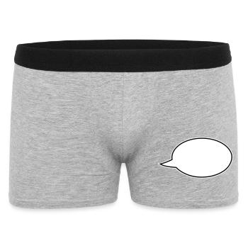 Speech bubble comic right - Men's Boxer Shorts - heather grey - Front