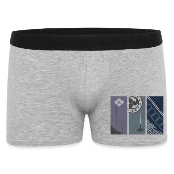 Echoes of Edo - Modern Japanese Art  - Men's Boxer Shorts - heather grey - Front