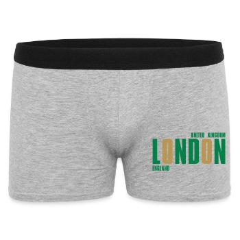 London – England Lyric Design - Men's Boxer Shorts - heather grey - Front
