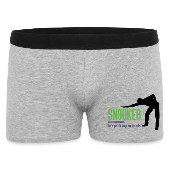 Snooker - Let's get the.boys on the baize - Men's Boxer Shorts - heather grey - Front