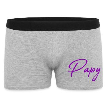 GRANDPA. DAD. FATHER'S DAY. HAPPY FATHER'S DAY - Men's Boxer Shorts - heather grey - Front