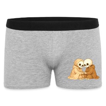 Couple Squelette Chaleureux – Proximité dans les moments de calme - Boxer Homme - gris chiné - Devant