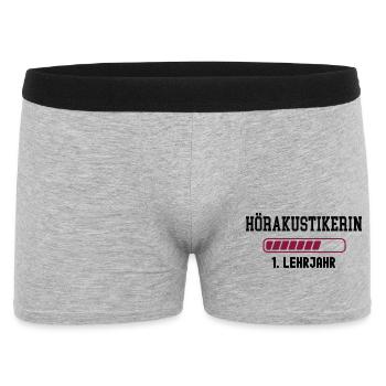 Apprenticeship as a hearing aid acoustician 1st year of training as a hearing aid acoustician - Men's Boxer Shorts - heather grey - Front