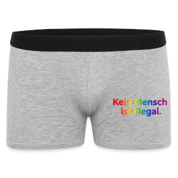 Rainbow Botschaft Kleidung - Männer Boxer Shorts - Grau meliert - Vorne