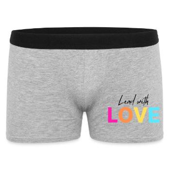 Lead with LOVE - Men's Boxer Shorts - heather grey - Front