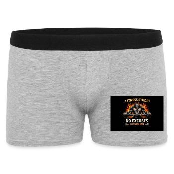 No Excuses Gorilla Lift - Men's Boxer Shorts - heather grey - Front
