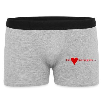 Everyone Has a Heart – Skat Humor Shirt - Men's Boxer Shorts - heather grey - Front