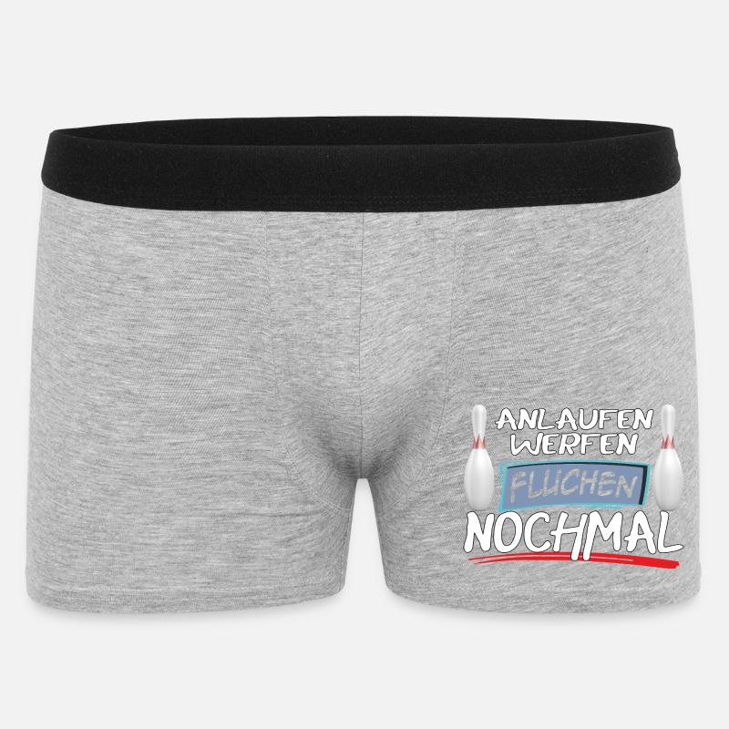 Run-up, throwing, cursing, bowling again - Men's Boxer Shorts - heather grey