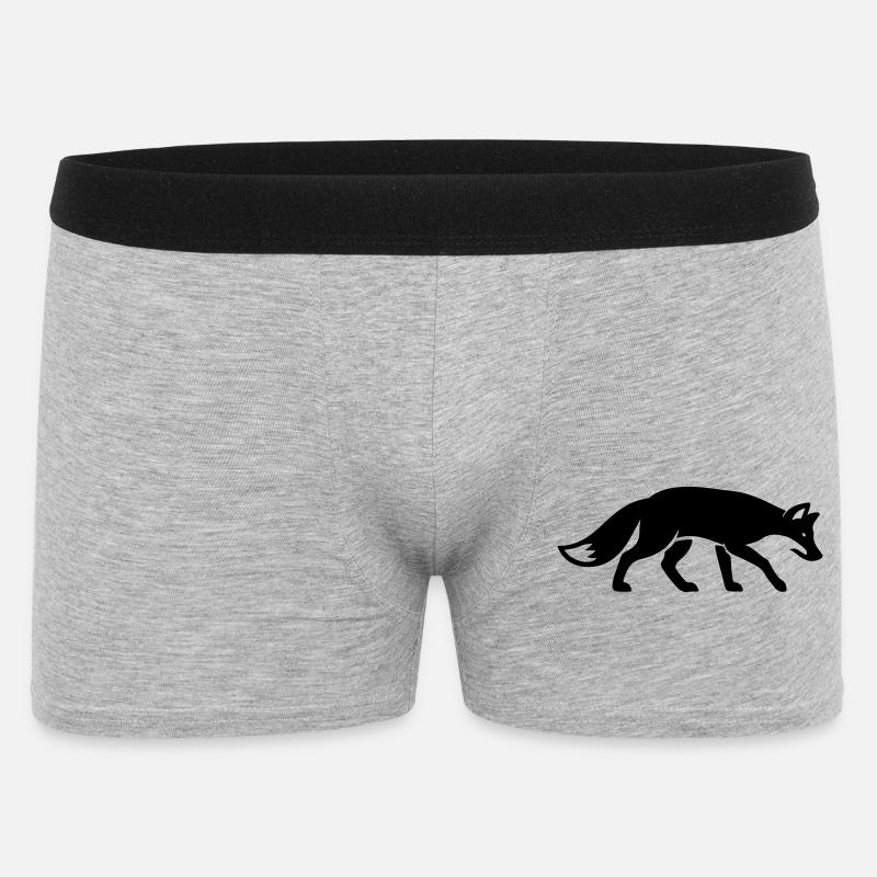 Fuchs Tier - Männer Boxer Shorts - Grau meliert