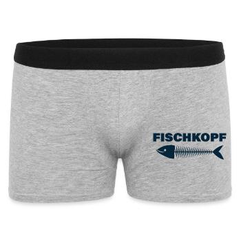 FISCHKOPF - Männer Boxer Shorts - Grau meliert - Vorne