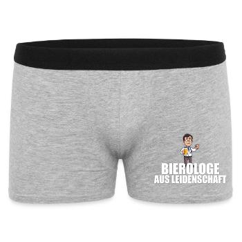 Passionate beerologist - Men's Boxer Shorts - heather grey - Front
