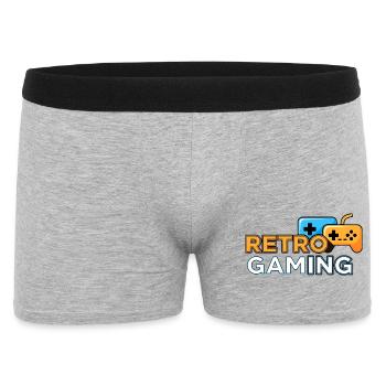 Retro Gaming - Männer Boxer Shorts - Grau meliert - Vorne