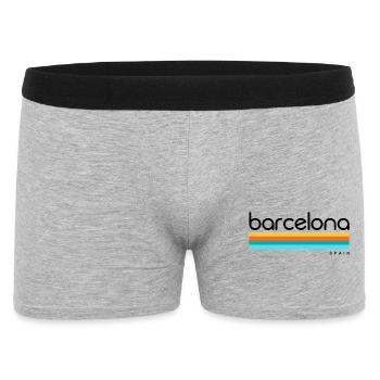 Barcelona - Spain - Spanien - Espana - Männer Boxer Shorts - Grau meliert - Vorne