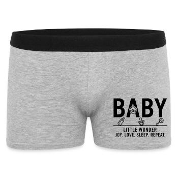 Baby Little Wonder Design minimaliste - Boxer Homme - gris chiné - Devant